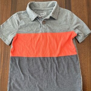 Jumping Beans Kids Polo Shirt in Gray and Orange